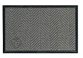 M+A Matting WaterHog Floor Mat, Max Herringbone, 4' x 6', Gray Ash