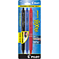 Pilot® FriXion® Ball Clicker Erasable Retractable Gel Pens, Pack of 3, Fine Point, 0.7 mm, Classic Assorted Barrels, Assorted Ink Colors 1 thumbnail image