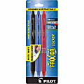 Pilot FriXion Ball Clicker Erasable Gel Ink Retractable Pen, Fine Point, 0.7mm, Assorted Business Colors, 3 Pack (Black, Blue, Red)