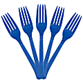JAM PAPER Premium Utensils Party Pack, Plastic Forks, Royal Blue, 48 Disposable Forks/Pack  1 thumbnail image