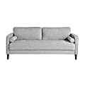 Lifestyle Solutions Lillian Fabric Sofa, 33-1/8"H x 75-3/5"W x 32-1/2"D, Light Gray/Natural