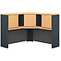 Bush Business Furniture Office Advantage Corner Hutch 48"W, Beech/Slate, Premium Installation