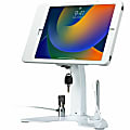CTA Digital Dual Security Kiosk Stand with Locking Case and Cable for iPad 10.2 (Gen. 7), iPad Air 3 and iPad Pro 10.5 (White) - 10.2" to 10.5" Screen Support