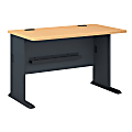 Bush Business Furniture Office Advantage Desk 48"W, Beech/Slate, Premium Installation