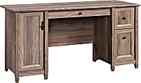 Sauder® Edge Water 34”W Computer Desk With Storage Double Pedestal, Washed Walnut 1 thumbnail image