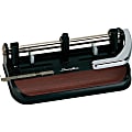 Swingline® Heavy Duty Adjustable 3-Hole Punch, Black/Faux Woodgrain 1 thumbnail image