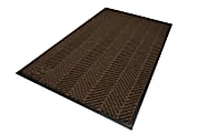M+A Matting WaterHog Floor Mat, Max Herringbone, 3' x 5', Chestnut Brown 1 thumbnail image