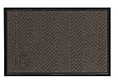 M+A Matting WaterHog Floor Mat, Max Herringbone, 4' x 6', Chestnut Brown