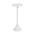 Kate and Laurel Sanzo Iron Round Drink Table, 23"H x 9"W x 9"D, Hammered White 1 thumbnail image