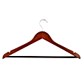 Honey-Can-Do Suit Hangers, 9"H x 1/2"W x 17 3/4"D, Cherry, Pack Of 24