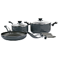 Oster Legacy 8-Piece Aluminum Non-Stick Cookware Set, Gray 1 thumbnail image