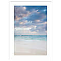 Amanti Art Bavaro Beach at Dawn by Walter Bibikow Wood Framed Wall Art Print, 41”H x 30”W, White