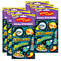 Trend Stinky Stickers, Space Out! Alien Mixed Shapes/Orange, 32 Stickers Per Pack, Set Of 6 Packs