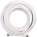 Wilson Electronics RG6 F-Male to F-Male Low-Loss Coaxial Cable, 20', White, 950620