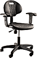 National Public Seating® 6700 Series Kangaroo Polyurethane Task Chair,  With Arms, 16" to 21" Seat Height, Black