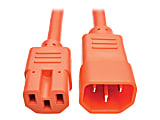 Tripp Lite Heavy-Duty 6ft Heavy Duty Power Extension Cord 15A 14 AWG C14 C15 Orange 6' - Power cable - IEC 60320 C14 to IEC 60320 C15 - 250 V - 15 A - 6 ft - molded - orange