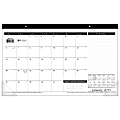 AT-A-GLANCE® Compact Monthly Desk Pad Calendar, 17 3/4" x 10 7/8", Black/White, January to December 2019