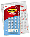 Command Mini Wall Hooks, 30 Command Hooks, 32 Command Strips, Damage Free Hanging of Dorm Room Decorations, Clear