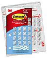 Command Mini Wall Hooks, 30-Command Hooks, 32-Command Strips, Damage-Free, Clear