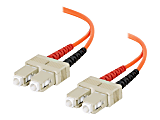 C2G SC-SC 62.5/125 OM1 Duplex Multimode PVC Fiber Optic Cable (LSZH) - Patch cable - SC multi-mode (M) to SC multi-mode (M) - 3 m - fiber optic - duplex - 62.5 / 125 micron - OM1 - orange
