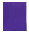 Office Depot® Brand Poly 2-Pocket Portfolio With Fasteners, Purple