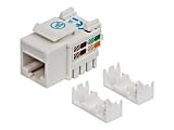 Intellinet Network Solutions Cat6 Keystone Jack, UTP, Punch-Down, White - Compatible With 110 and Krone Punch-Down Tools