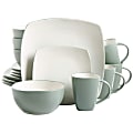 Gibson Home Soho Lounge 16-Piece Soft Square Stoneware Dinnerware Set, Celadon 1 thumbnail image