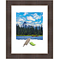 Amanti Art Rectangular Wood Picture Frame, 13” x 16" With Mat, Whiskey Brown Rustic 1 thumbnail image