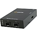 Perle Protocol Transparent Stand-Alone Media Converter with Dual SFP Slots - 1000Base-X - 2 x Expansion Slots - 2 x SFP Slots - Desktop, Rail-mountable, Wall Mountable, Rack-mountable