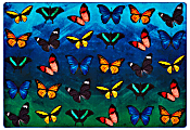 Carpets for Kids® Pixel Perfect Collection™ Beautiful Butterfly Seating Rug, 6' x 9', Multicolor
