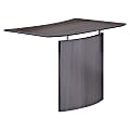 Mayline Left Hand Bridge - 24"x48"29.5" , 1" Work Surface - Beveled Edge - Material: Steel - Finish: Gray, Laminate, Silver - MNBDGLLGS 1 thumbnail image