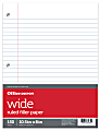 Office Depot® Brand Notebook Filler Paper, Wide Ruled, 8" x 10 1/2", 3-Hole Punched, White, Pack Of 150 Sheets 1 thumbnail image