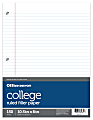 Office Depot® Brand Notebook Filler Paper, College-Ruled, 8" x 10 1/2", White, Pack Of 150 Sheets 1 thumbnail image