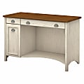 Bush Furniture Fairview 48"W Computer Desk, Antique White/Tea Maple, Standard Delivery 1 thumbnail image