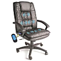 Comfort Products Leather Chair With 5-Motor Massage, 46"H x 25 3/4"W x 26 1/2"D, Black Frame, Black Leather 1 thumbnail image