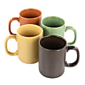 Gibson Elite Capetown 4-Piece Stoneware Mug Set, 18 Oz, Assorted Colors 1 thumbnail image