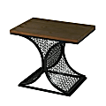 SEI Furniture Chapnily 2-Tone Accent Table, 18-1/2"H x 22"W x 15-3/4"D, Black/Brown