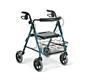 Medline Guardian Deluxe Aluminum Rollator, 8" Wheels, Blue 1 thumbnail image