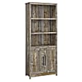 Sauder® Granite Trace 72"H 5-Shelf Bookcase With Doors, Rustic Cedar® 1 thumbnail image