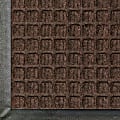 M+A Matting WaterHog Squares Classic Floor Mat, 3' x 5', Dark Brown