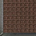M+A Matting WaterHog Squares Classic Floor Mat, 4' x 6', Dark Brown
