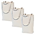 Creativity Street Canvas Tote Bags, 11" x 14" x 4", Tan, Bundle Of 3 Bags 1 thumbnail image