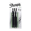 Sharpie® Retractable Pens, Medium Point, 1.0 mm, Black Barrel, Black Ink, Pack Of 3 1 thumbnail image