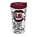 Tervis Genuine NCAA Tumbler With Lid, South Carolina Gamecocks, 16 Oz, Clear
