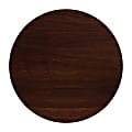 Flash Furniture Round High-Gloss Resin Table Top With Drop-Lip, 48", Walnut