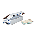 Bankers Box® Econo Stor/File™ Standard-Duty Storage Boxes, 9" x 24" x 4", 65% Recycled, White/Blue, Case Of 12