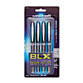 uni-ball® Vision™ Elite™ Liquid Ink Rollerball Pens, Micro Point, 0.5 mm, Black Barrels, Assorted Ink Colors, Pack Of 4