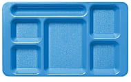 Cambro Camwear® 5-Compartment Trays, 15"W, Blue, Pack Of 24 Trays