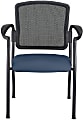WorkPro® Spectrum Series Mesh/Vinyl Stacking Guest Chair With Antimicrobial Protection, With Arms, Navy, Set Of 2 Chairs, BIFMA Compliant