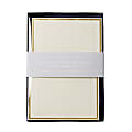 Sincerely A Collection by C.R. Gibson® Paneled Informal Notes, 3 1/2" x 4 7/8", Ivory, Pack Of 40
